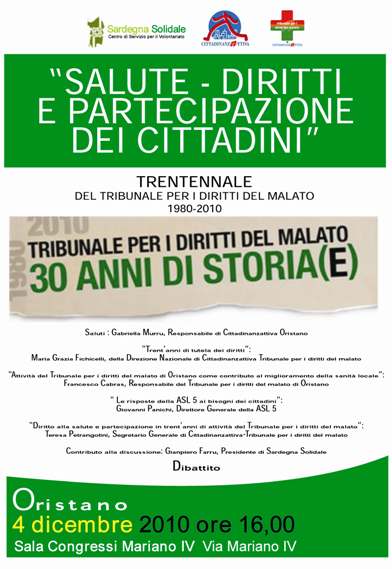 Oristano – Salute, Diritti e Partecipazione dei cittadini