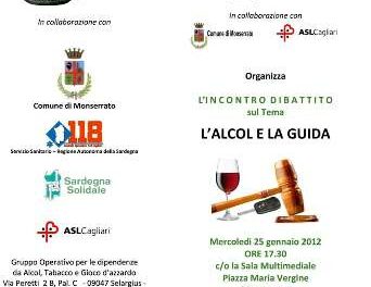 Monserrato – Alcol e guida