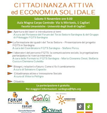 Cagliari – Cittadinanza attiva ed economia solidale