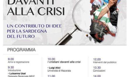 Oristano – I cristiani davanti alla crisi.Un contributo di idee per la Sardegna del futuro