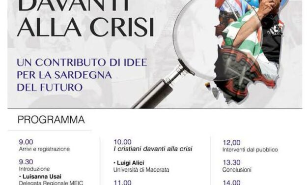 Oristano – I cristiani davanti alla crisi.Un contributo di idee per la Sardegna del futuro