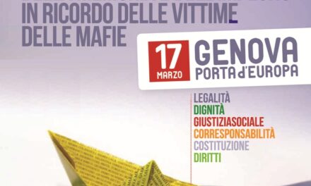 Genova, 17 marzo – XVII Giornata della memoria e dell’impegno in ricordo delle vittime delle mafie