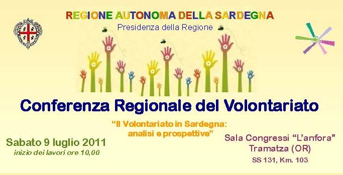 Il 9 luglio la Conferenza Regionale del Volontariato