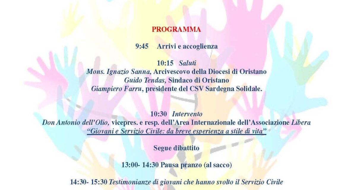 Oristano – Raccontiamoci: il 2014 in servizio civile