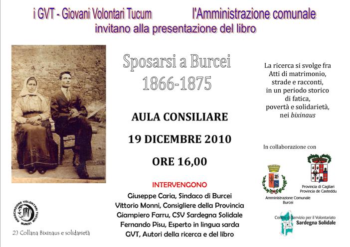 Burcei – Sposarsi a Burcei, 1866-1875