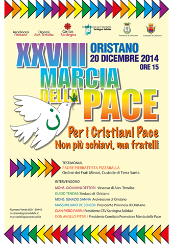 XXVIII MARCIA DELLA PACE – Per i Cristiani Pace – Oristano, 20 dicembre 2015