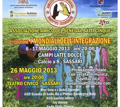Sassari – Terza edizione dei Mondiali dell’Integrazione