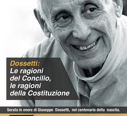 Oristano – Dossetti: le ragioni del Concilio, le ragioni della Costituzione