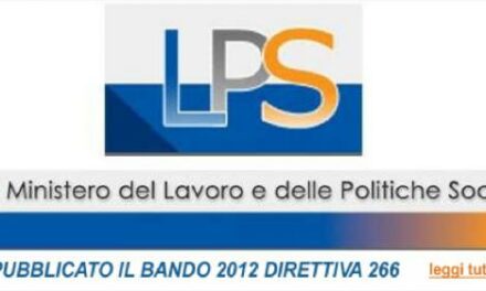 Legge 266 – Arrivano i finanziamenti per il 2012