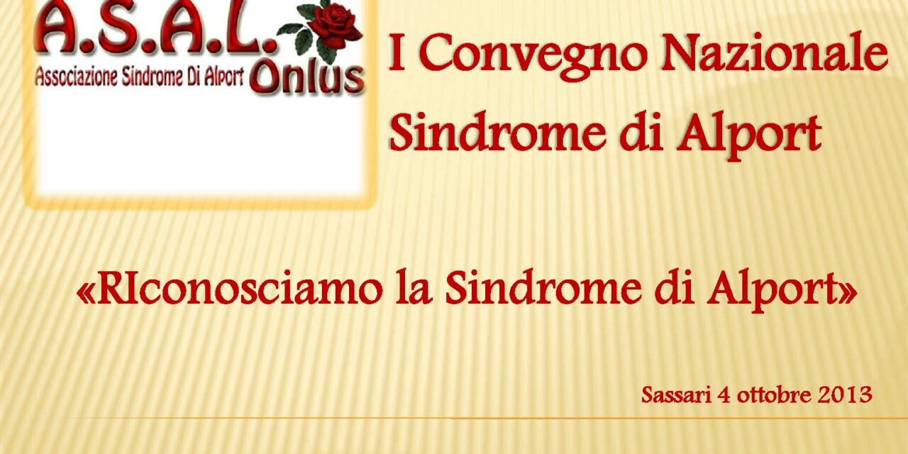 Sassari – RIconosciamo la Sindrome di Alport