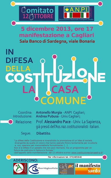 Cagliari – In difesa della costituzione. La casa comune