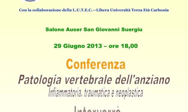 San Giovanni Suergiu – Patologia vertebrale dell’anziano