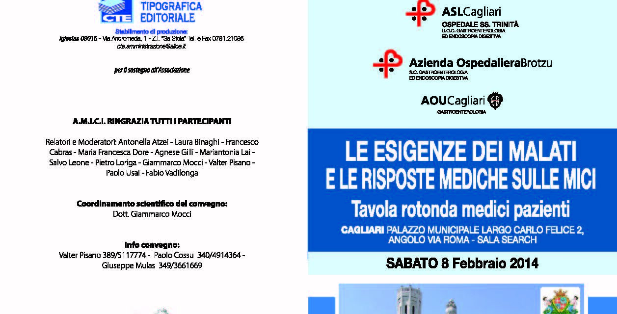 Cagliari – Le esigenze dei malati e le risposte mediche sulle M.I.C.I.