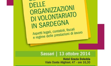 Seminari di formazione “Gestione delle organizzazioni di volontariato in Sardegna”