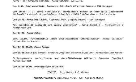Cabras – Le indicazioni per il curricolo. La didattica della storia in una dimensione interculturale