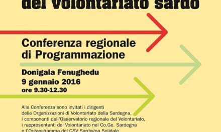 Il 2016 del Volontariato Sardo – Conferenza regionale