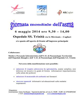 Cagliari – Giornata mondiale dell’asma