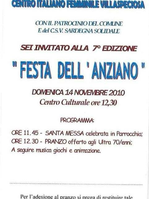 Villaspeciosa – Giornata dell’Anziano