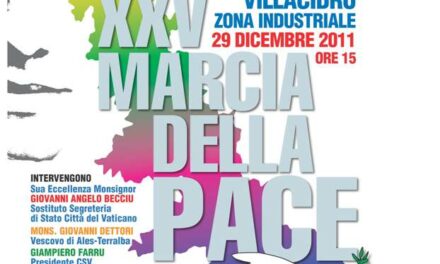 Il 29 dicembre a Villacidro la XXV Marcia della Pace