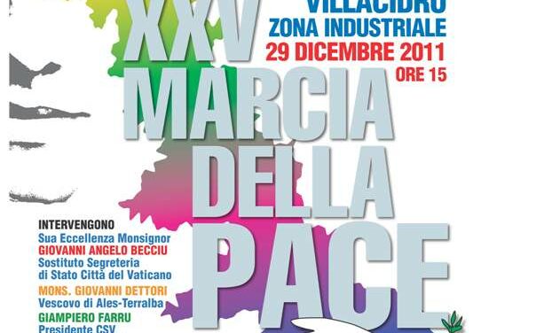 Il 29 dicembre a Villacidro la XXV Marcia della Pace