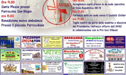 Villasor – Inaugurazione nuova ambulanza AVAS