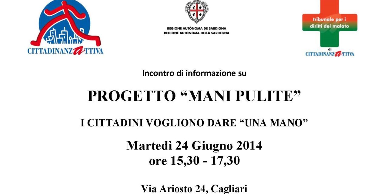 Cagliari – Mani pulite, I cittadini vogliono dare “una mano”