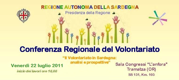 La Conferenza regionale del Volontariato spostata al 22 luglio 2011