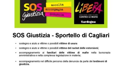 SOS Giustizia: apertura e riferimenti Sportello di Cagliari