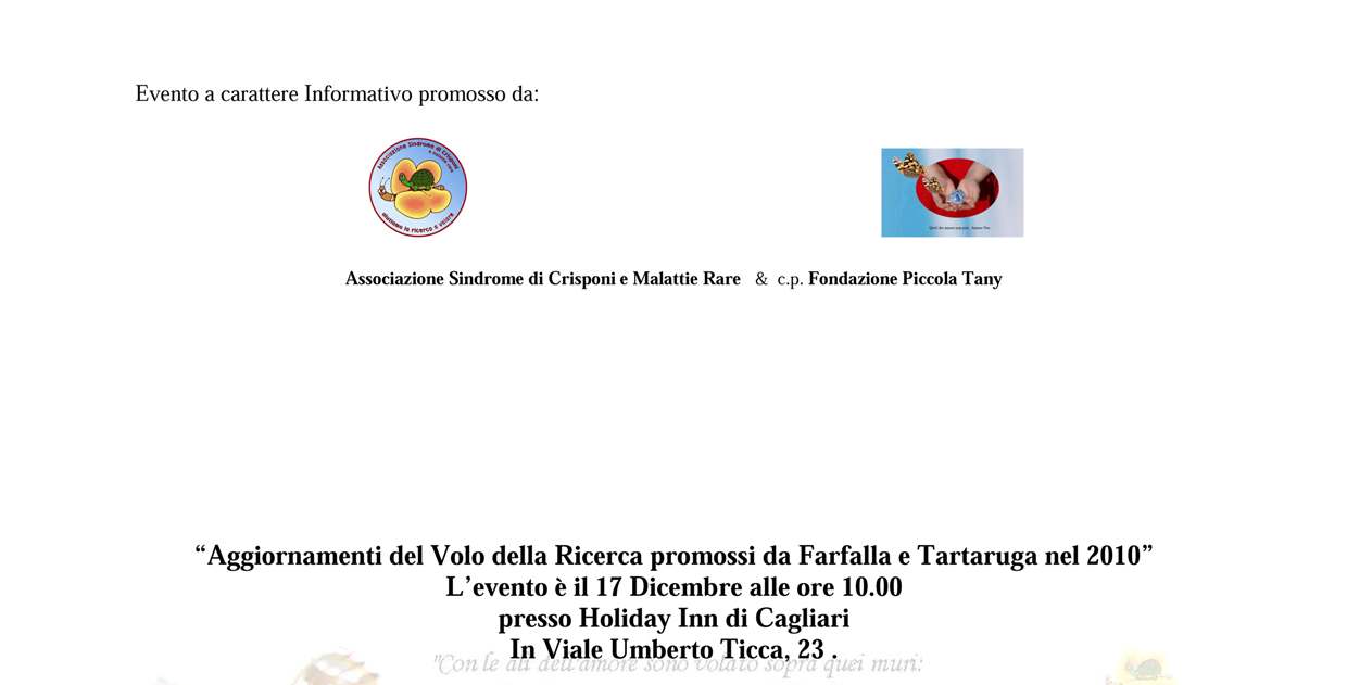 Cagliari – Aggiornamenti del Volo della Ricerca promossi da Farfalla e Tartaruga nel 2010