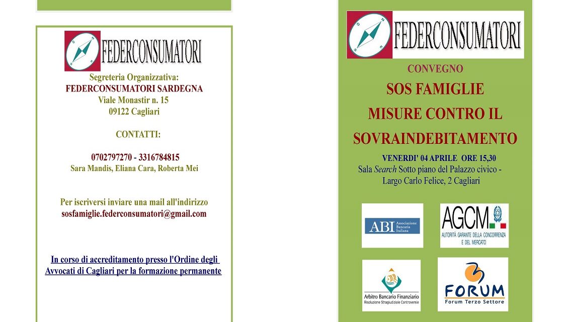 SOS FAMIGLIE – Misure contro il sovraindebitamento
