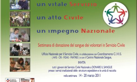 Settimana di donazione del sangue dei giovani in servizio civile