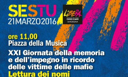 Sestu – Oltre tremila giovani e volontari attesi alla Giornata in ricordo delle vittime di mafia