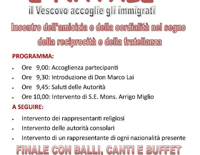 Cagliari – E’ Natale. Il Vescovo accoglie gli immigrati