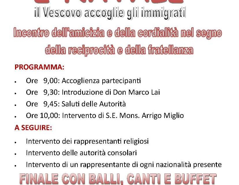 Cagliari – E’ Natale. Il Vescovo accoglie gli immigrati