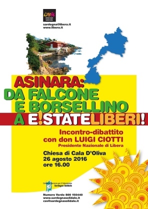 Cala d’Oliva (Asinara) – Incontro-dibattito con Don Luigi Ciotti