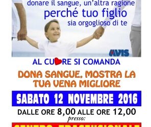 Raccolta Sangue Sabato 12 novembre 2016