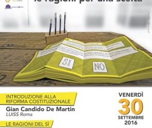 Oristano – Referendum costituzionale. Le ragioni di una scelta