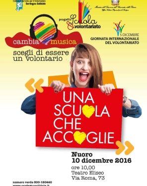 Nuoro – Scuola e Volontariato: Cambia Musica! Scegli di essere un Volontario!