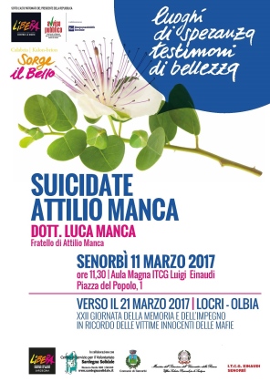 Senorbì – Suicidate Attilio Manca