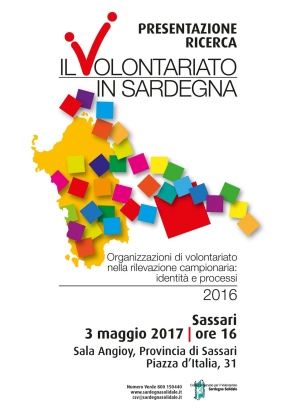Il Volontariato in Sardegna: presentazione ricerca – Sassari 03 maggio 2017