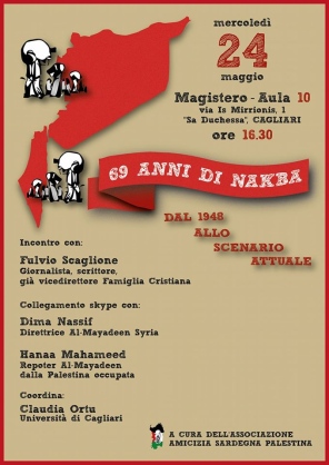 Cagliari – 69 anni di Nakba