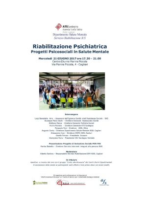 Cagliari – Riabilitazione Psichiatrica. Progetti Psicosociali in Salute Mentale