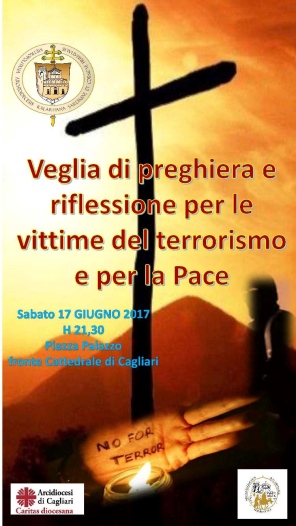 Cagliari – Veglia di preghiera e riflessione per le vittime del terrorismo e per la pace