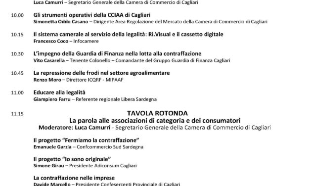 Cagliari – “Legalità e Contraffazione. Istituzioni e Associazioni a confronto”