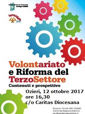 Ozieri – Volontariato e Riforma del Terzo Settore. Contenuti e prospettive