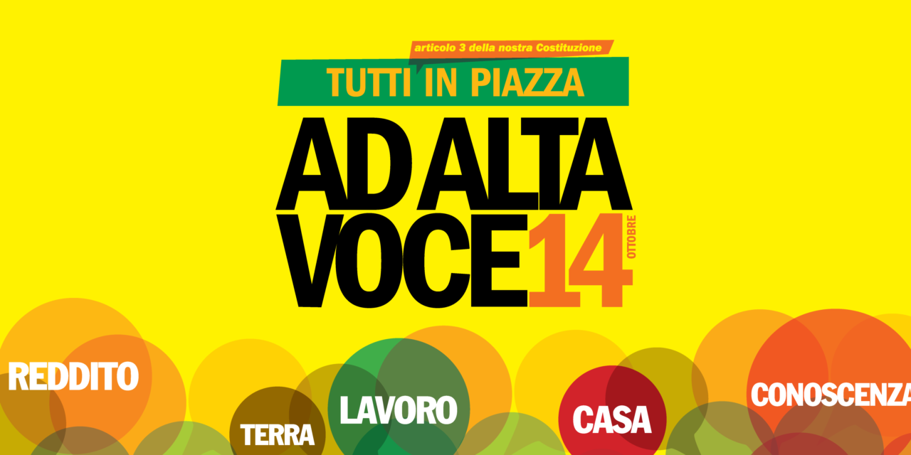 AD ALTA VOCE -Sabato 14 ottobre mobilitazione nazionale