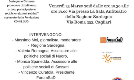 Cagliari – Il sostegno a distanza, fare Rete per realizzare un obiettivo comune