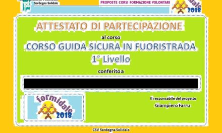 Cagliari – Consegna attestati del Corso Guida Sicura in Fuoristrada 4×4