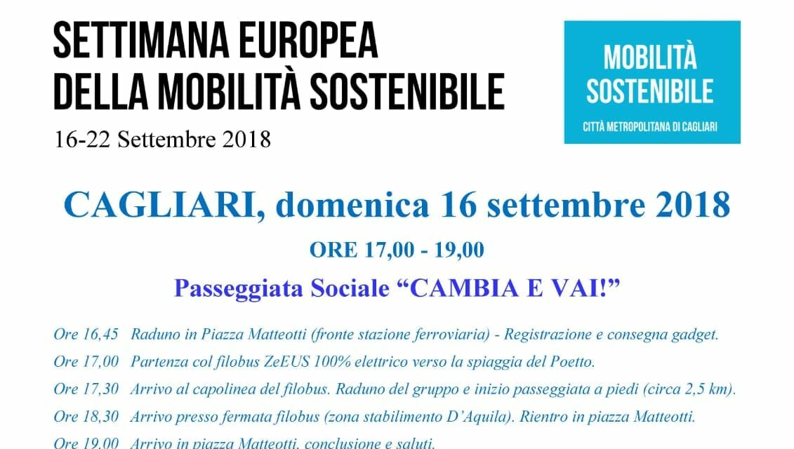 Cagliari – “Cambia e Vai!” – Settimana europea della mobilità sostenibile
