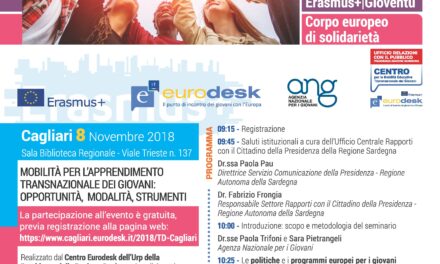 Cagliari – TrainingDay Erasmus+ Gioventù e Corpo Europeo di Solidarietà